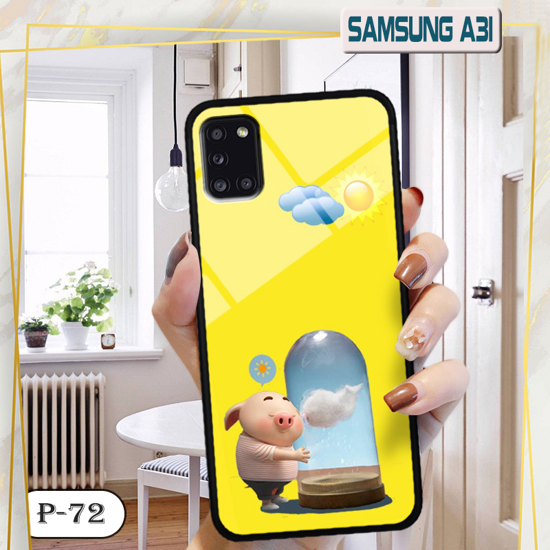 Ốp lưng kính 3D cute Samsung A31
