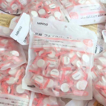 Combo 10 viên mặt nạ giấy nén Miniso Nhật Bản