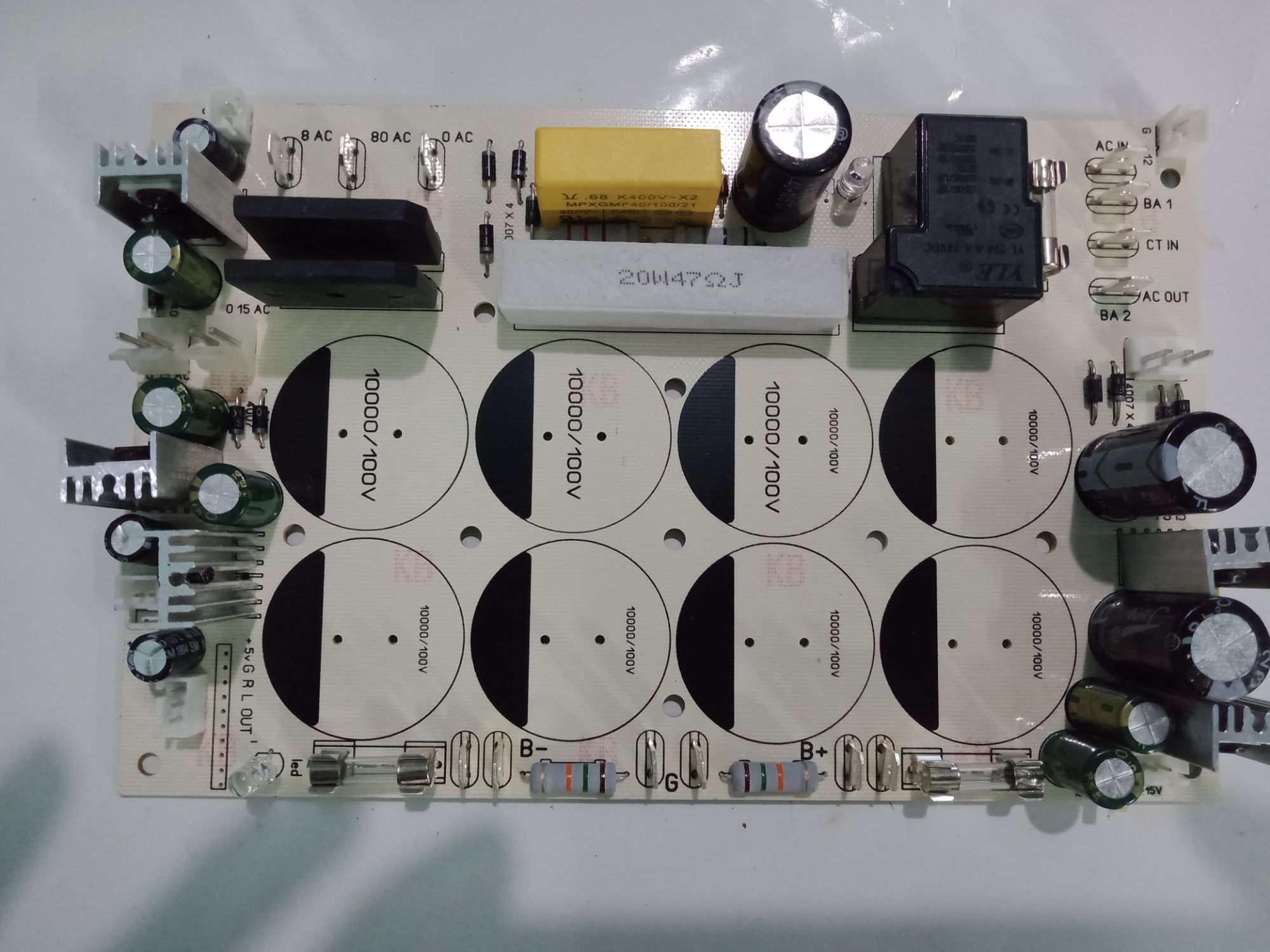 mạch nguồn 8 tụ có cổng cắm Bluetooth có kdm