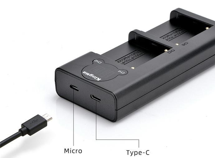Sạc pin đôi LCD NP-F970 Kingma