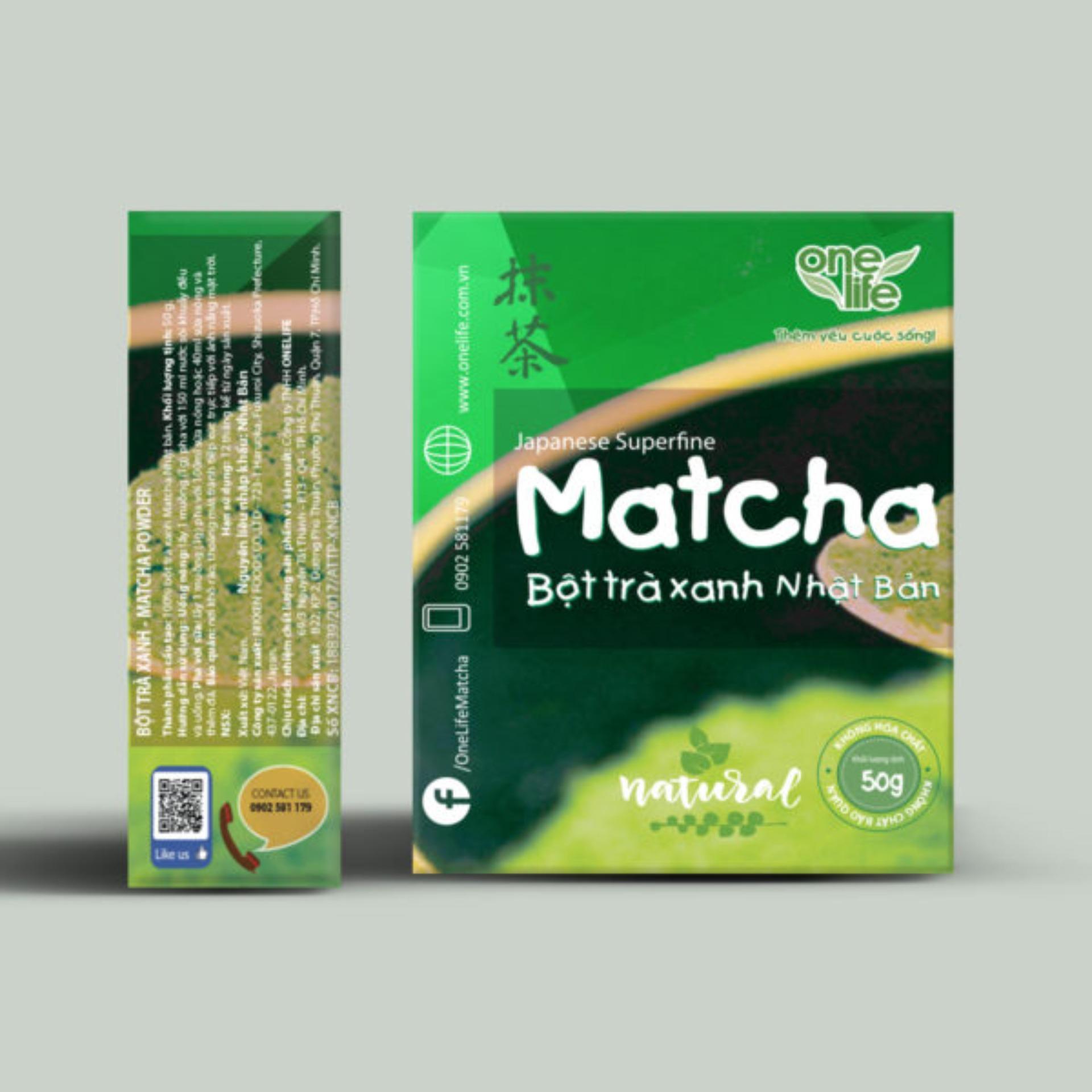 Halal Bột Matcha Trà xanh Nhật Bản 100% nguyên chất hòa tan uống liền giảm cân, không đường OneLife