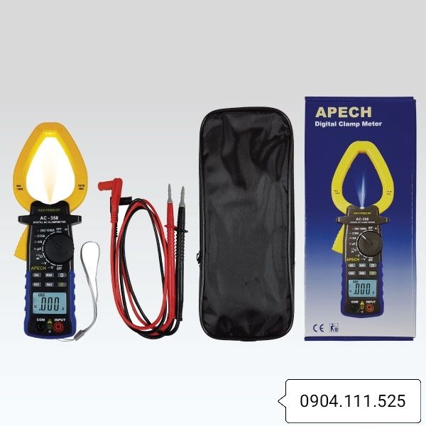 [Hcm]Ampere Clamp Meter for Measuring Ac Current Apech Ac-358 (1000A)