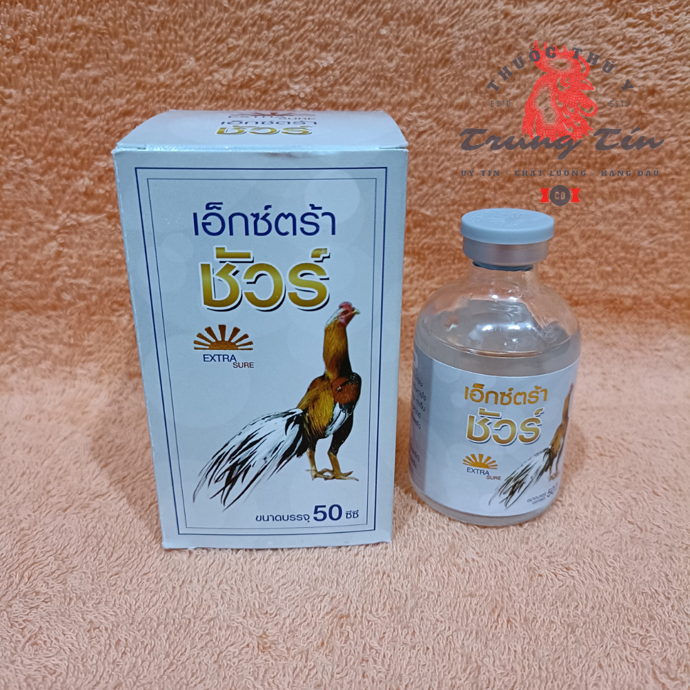 Lọ 50cc - EXTRA SURE (Thuốc gà đá đặc trị khò , hen , xổ mũi , sưng mặt , cảm cúm , phân xấu) dạng chích - thuốc gà đá , thuốc dành cho gà đá , thuoc ga