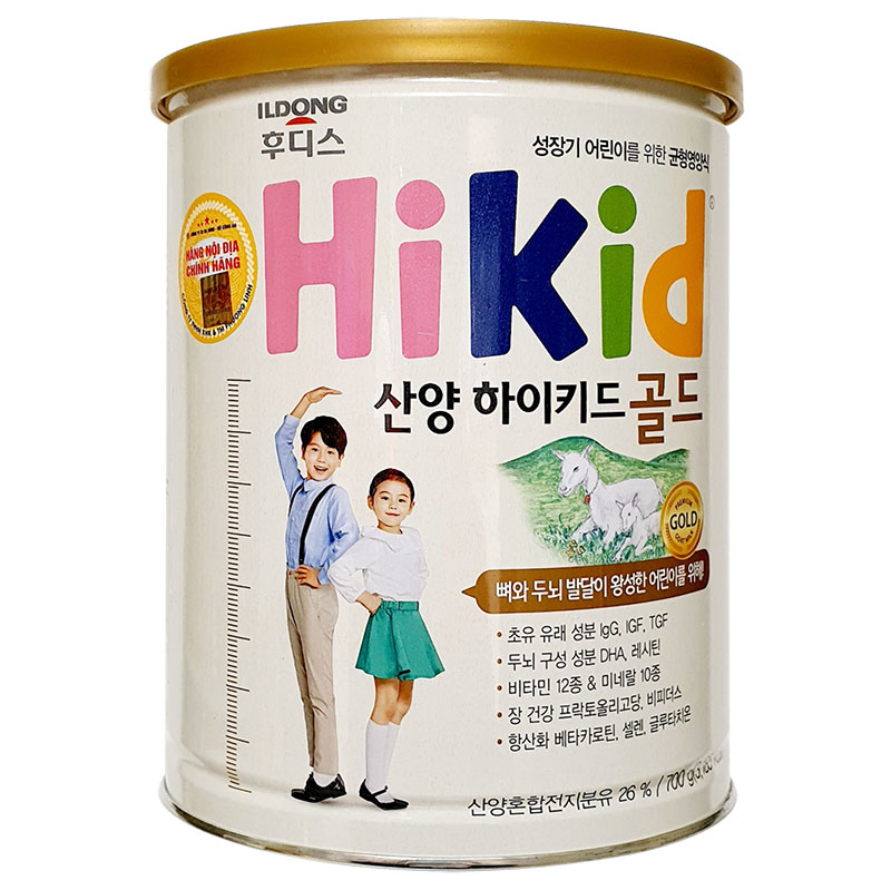 [Tem Chính hãng] Sữa Hikid dê Hàn Quốc 700g