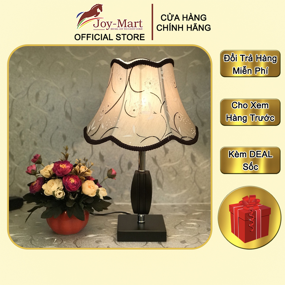 Đèn để bàn phòng ngủ - joymart - đèn bàn thân gỗ tự nhiên, thiết kế hiện đại mb8034