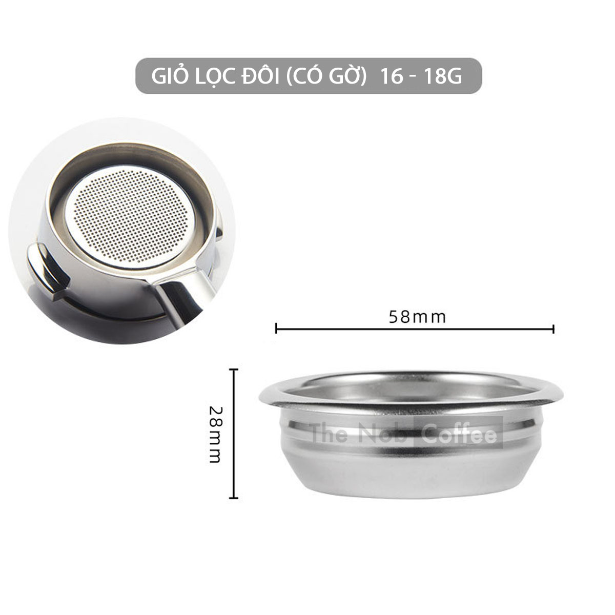 Giỏ lọc cà phê espresso 58mm (Filter Basket 58mm)