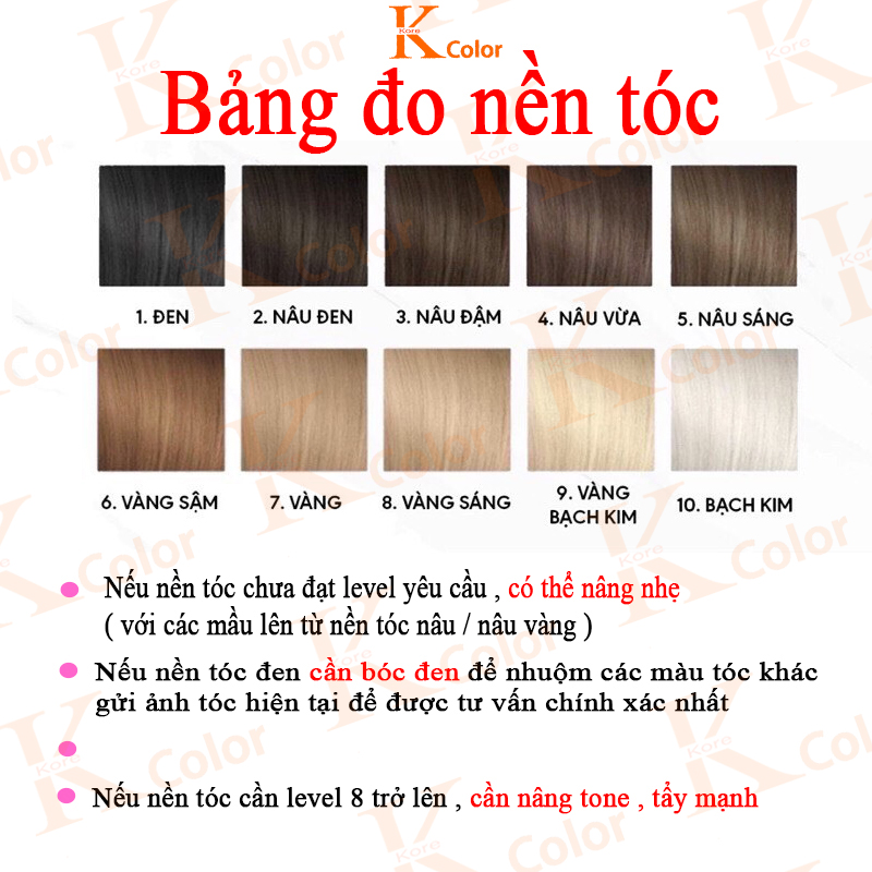 Thuốc nhuộm tóc Bạch Kim Kcolor