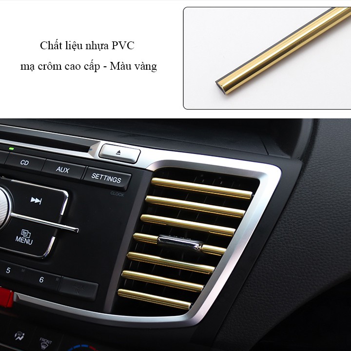 Nẹp viền chữ U mạ crom màu vàng