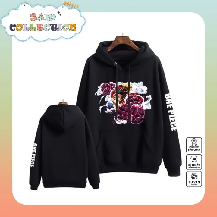 Áo Luffy One piece freeship áo Hoodie Luffy - áo luffy mũ rơm có đủ size