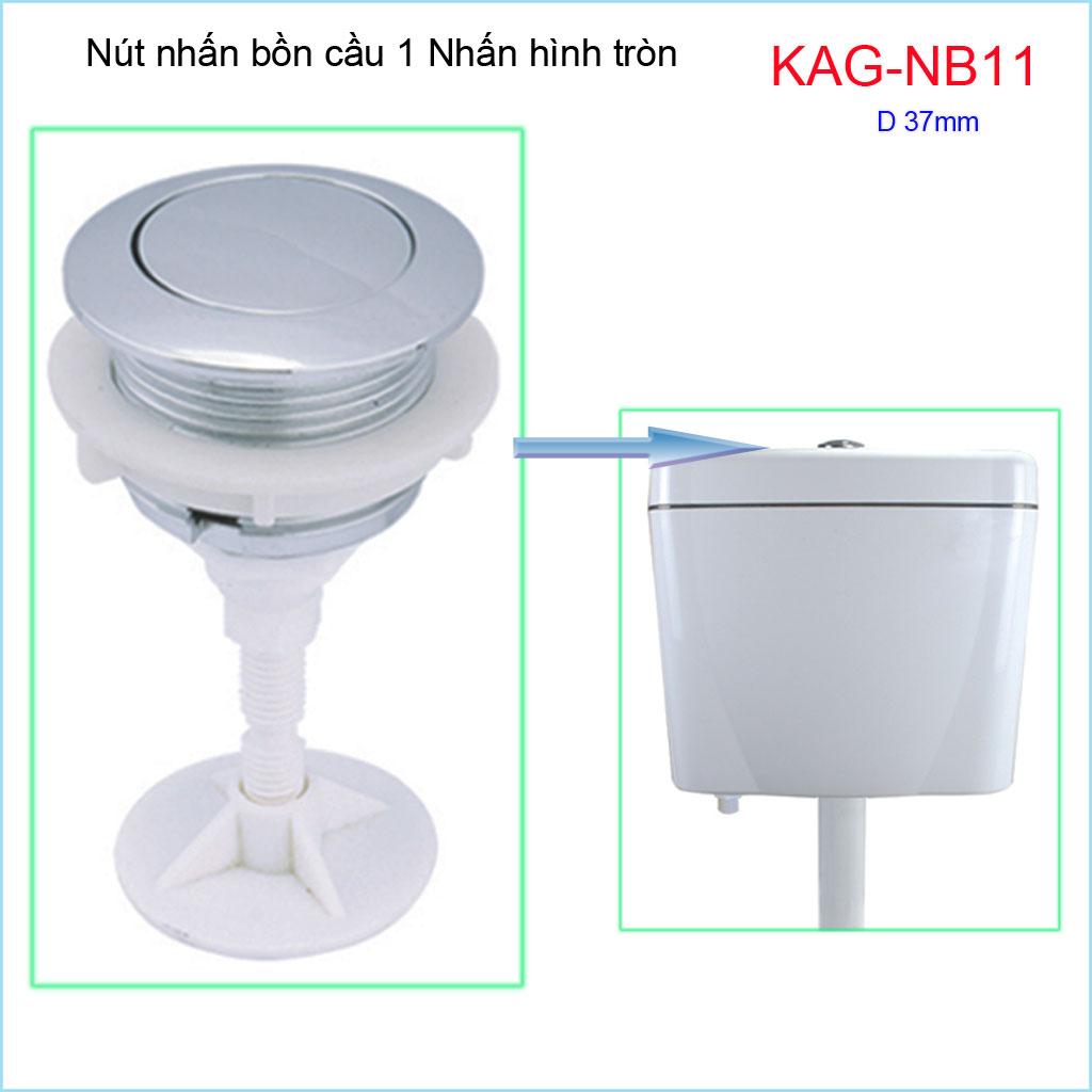 [HCM]Nút nhấn xả bồn cầu Kaiser nút nhấn cầu xả 1 nhấn KAG-NB11