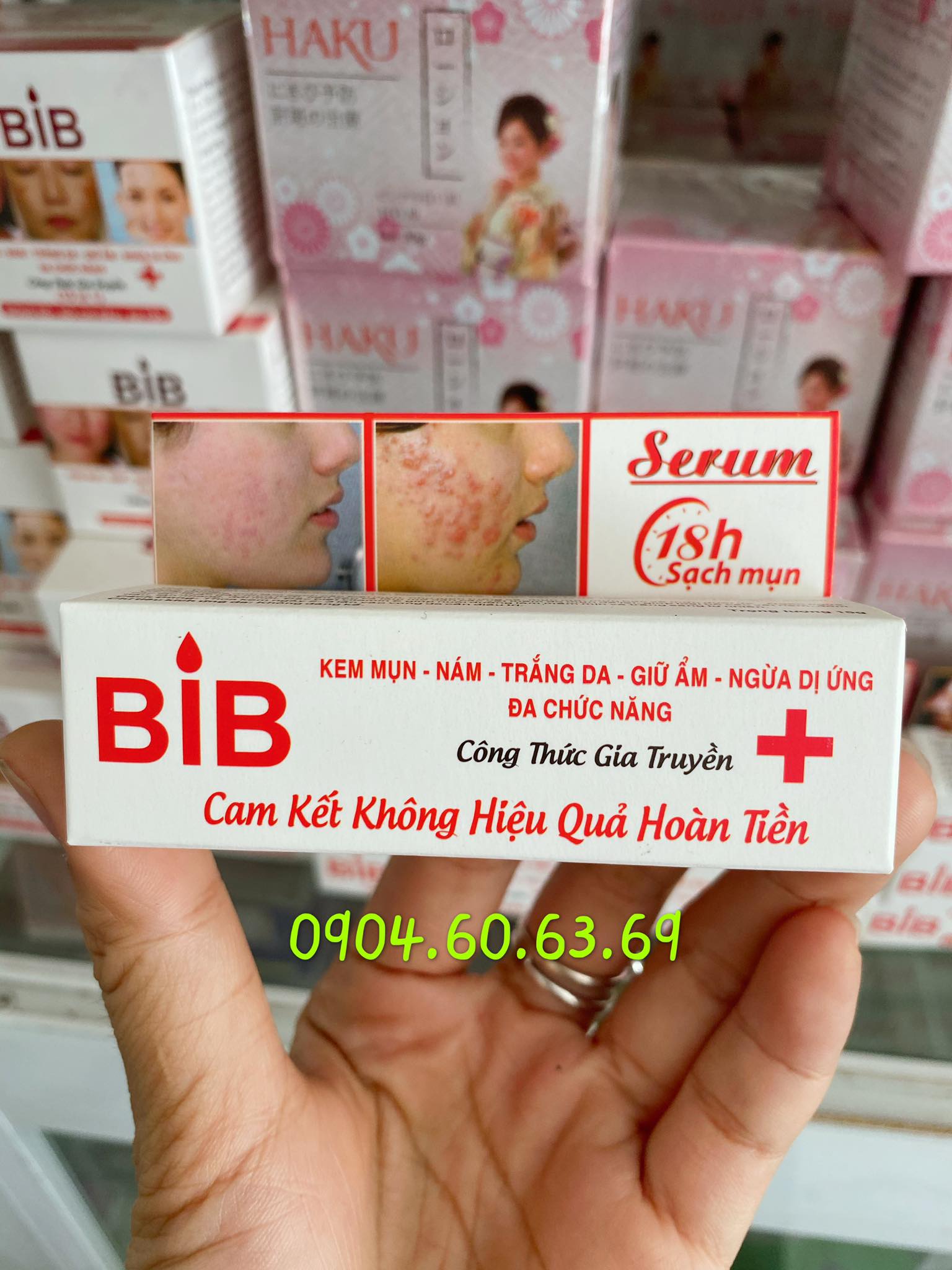Kem Mụn Nám Trắng Da Giữ Ẩm Ngừa Dị Ứng Đa Chức Năng BIB 15g