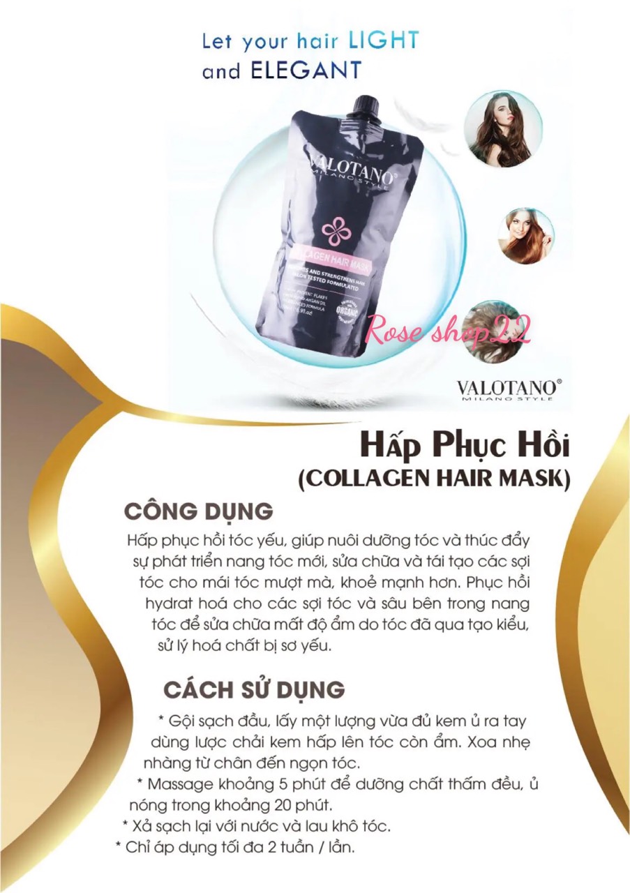 Hấp tóc siêu phục hồi VALOTANO 500ml