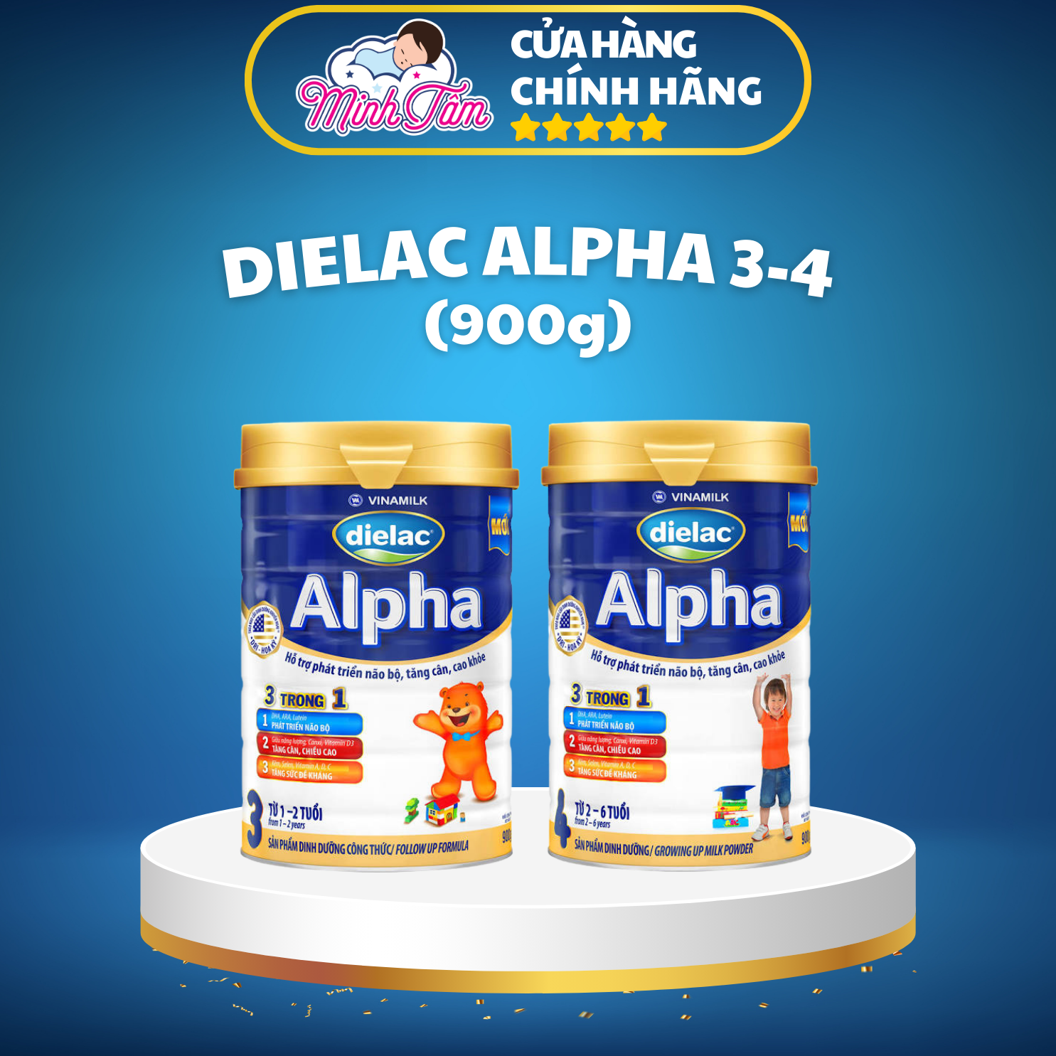 Sữa bột Dielac Alpha 3 và 4 (900g)