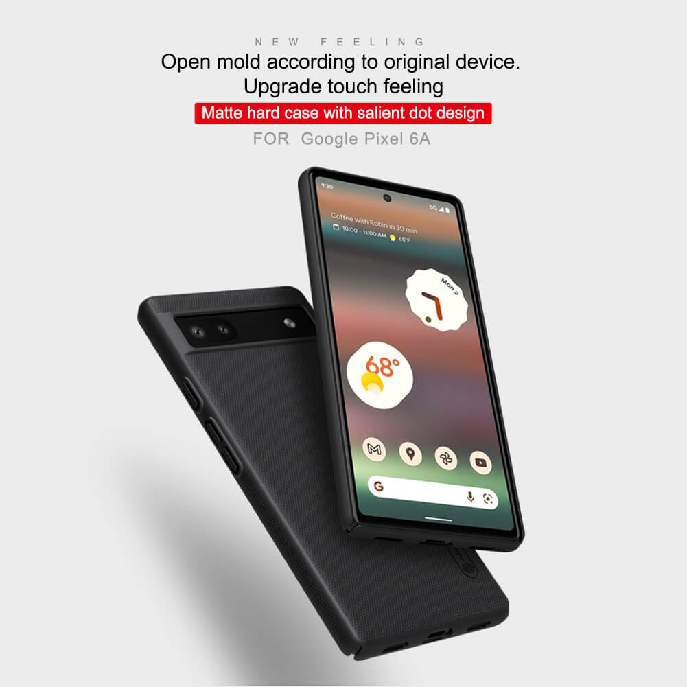 Ốp lưng Nillkin cho Google Pixel 6A (đen) - Nillkin cứng PC sần