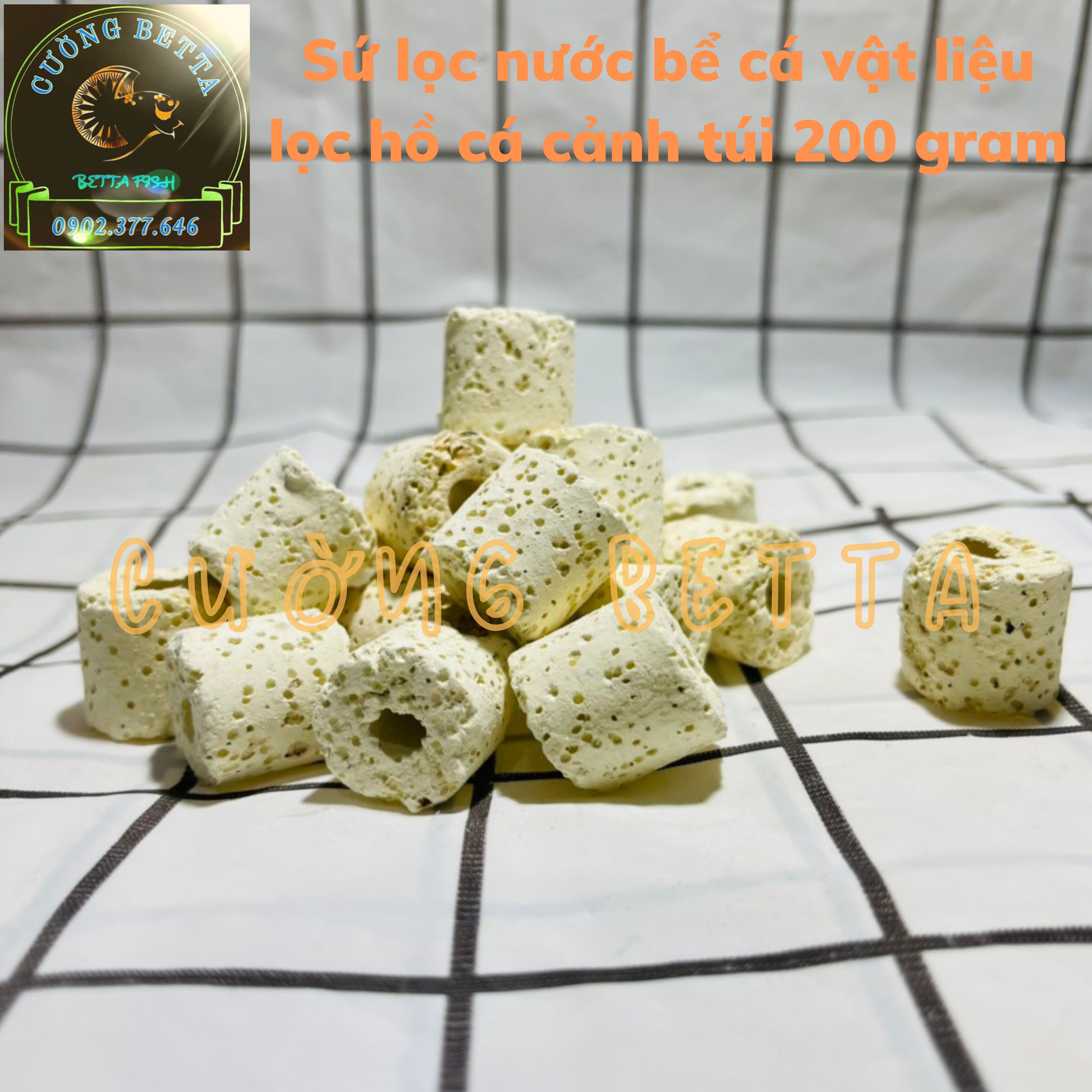 Sứ lọc nước bể cá vật liệu lọc hồ cá cảnh túi 200 gram