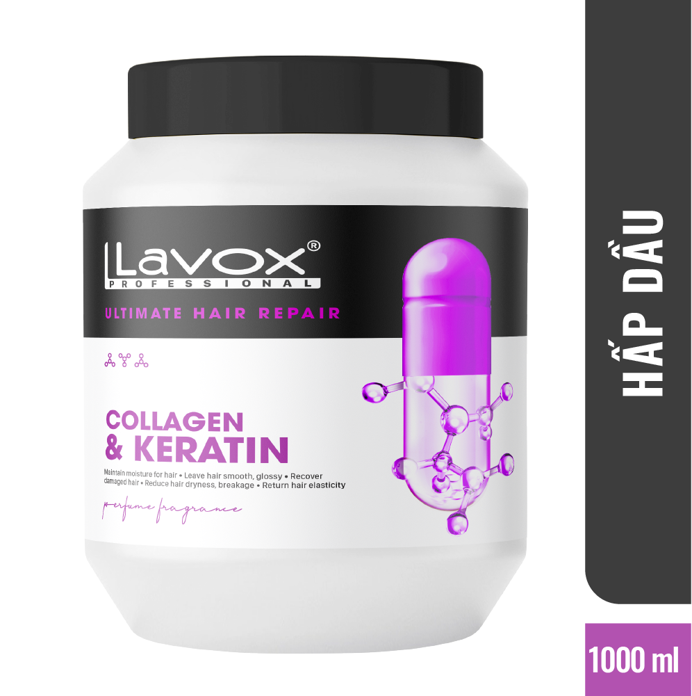 Hấp dầu Lavox Collagen Keratin Suôn Mượt và Chắc Khỏe