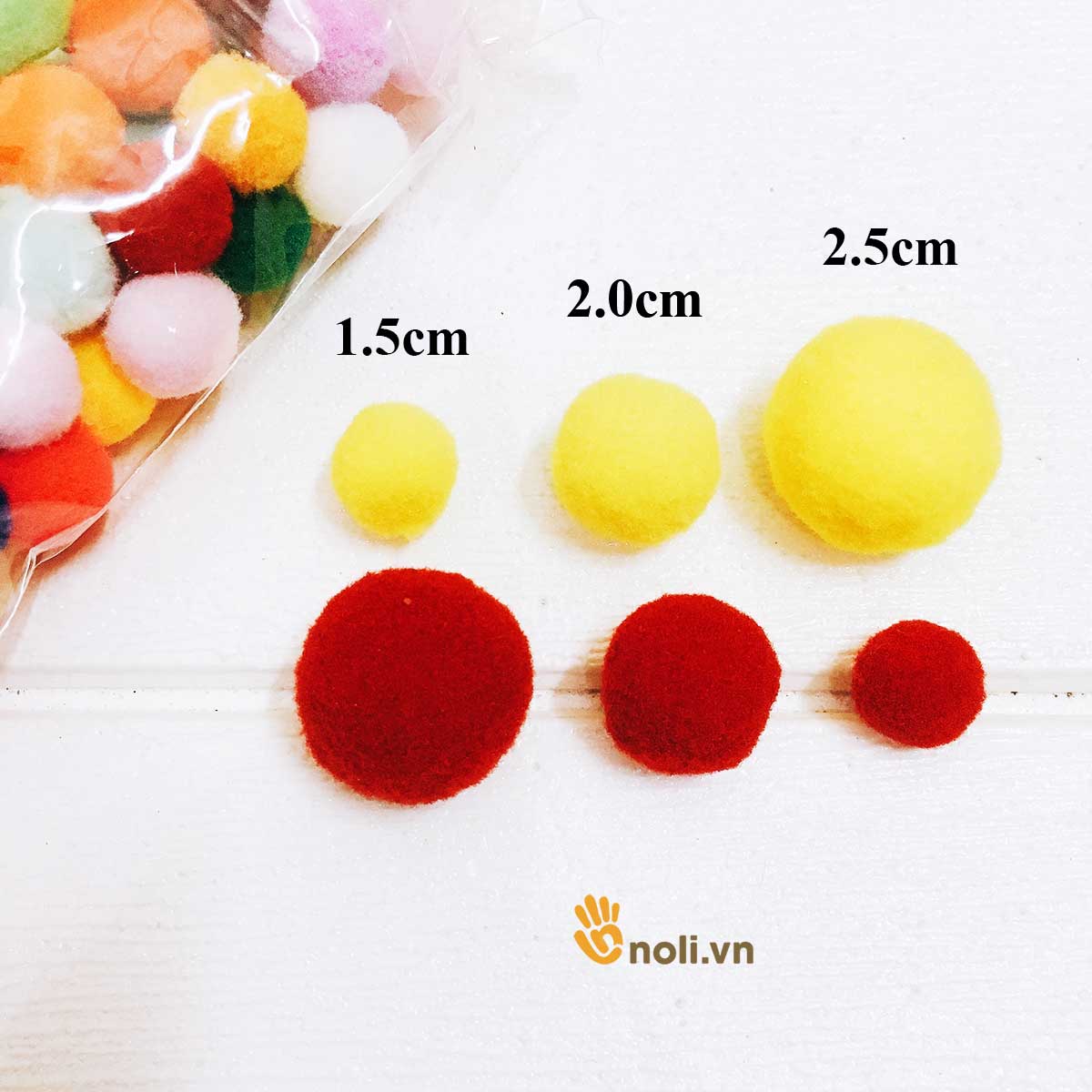Pom Pom trang trí thú bông, túi xách, đồ handmade