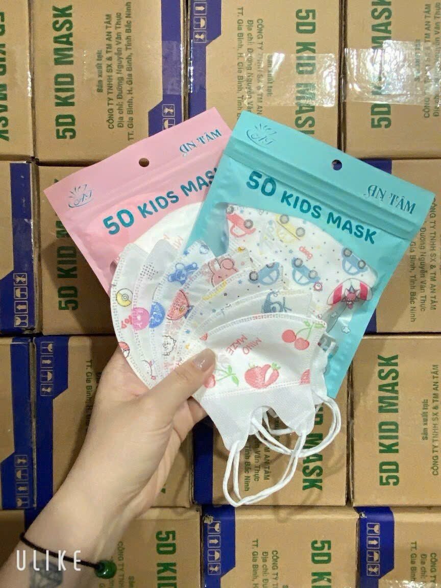 💚 HỘP 100 KHẨU TRANG 5D AN TÂM TRẺ EM