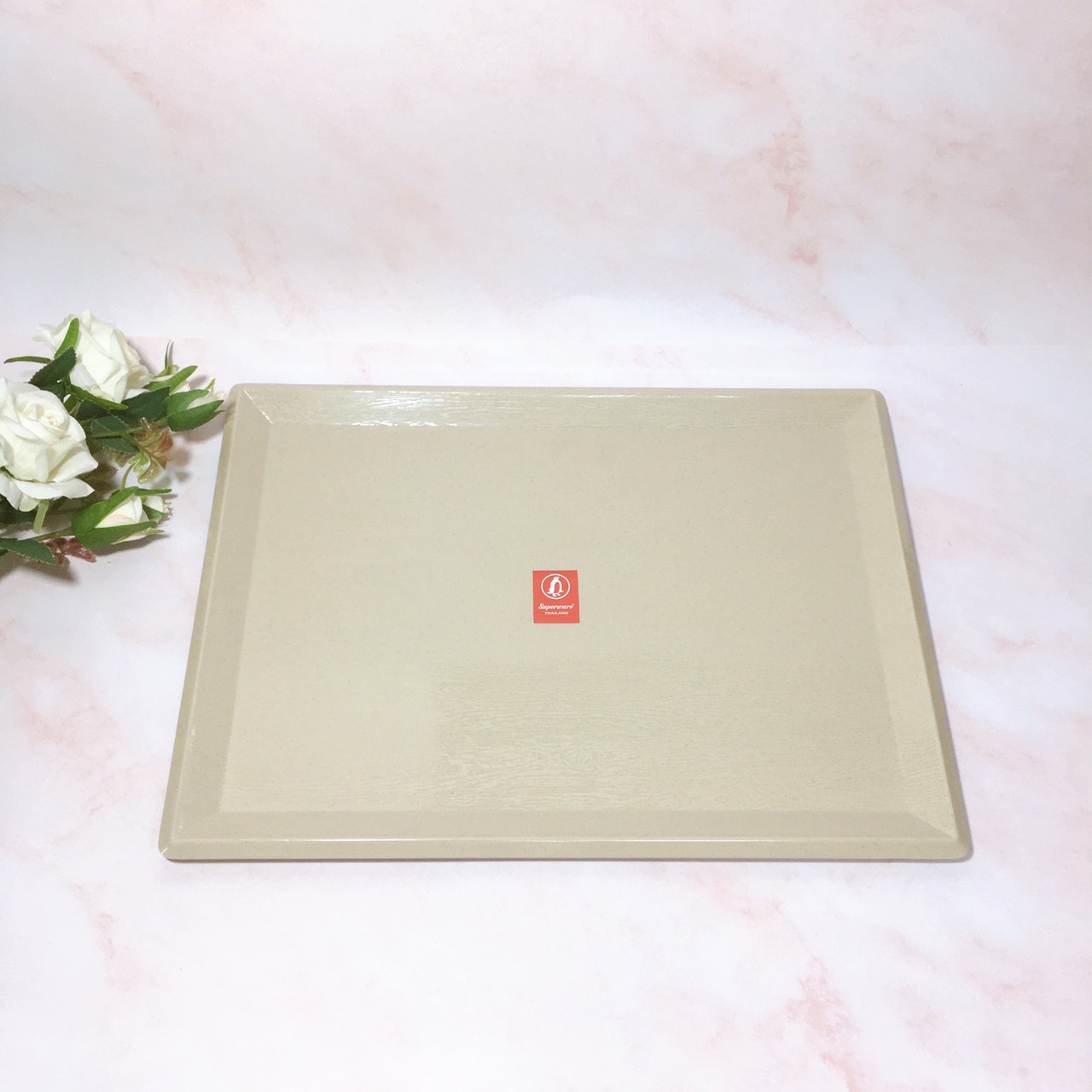 Khay SUPERWARE Nhựa Phíp 100% Melamine Nâu Đá - Stone