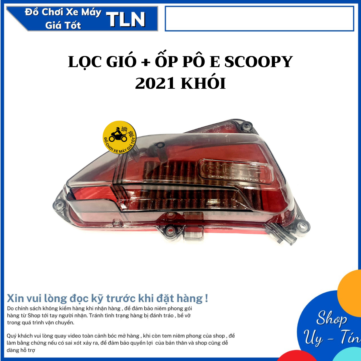 COMBO LỌC GIÓ VÀ ỐP PÔ E TRONG SUỐT SCOOPY 2021