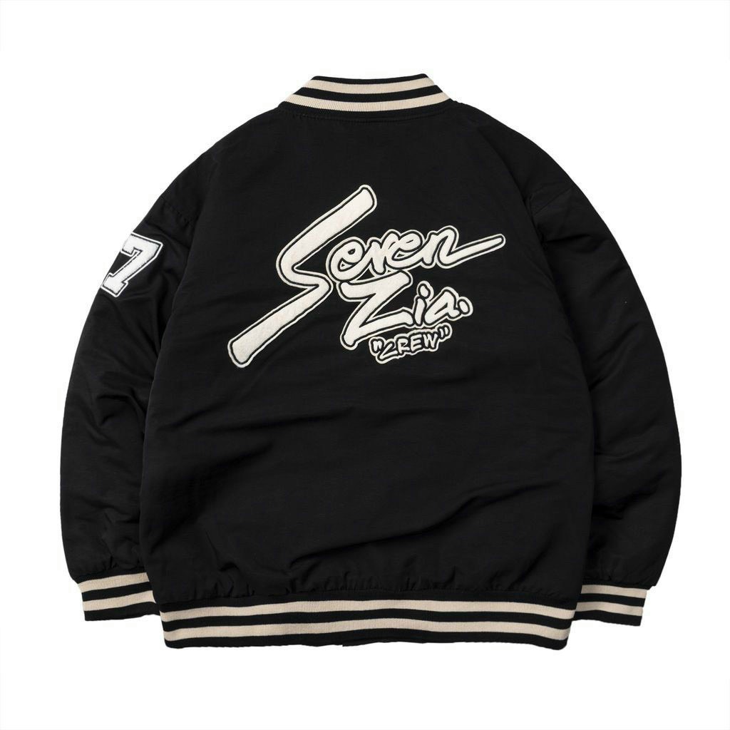 ÁO KHOÁC, ÁO BOMBER NAM NỮ, CHẤT LIỆU DÙ 2 LỚP, IN LOGO CHỮ S, CÁNH TAY IN SỐ KUTE