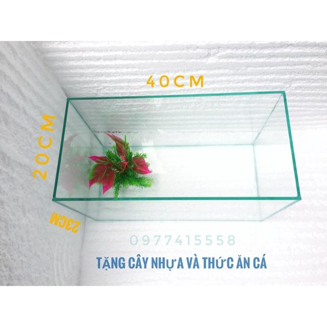 Bể cá cảnh 40*20*23cm- bể cá để bàn , trang trí nhà cửa