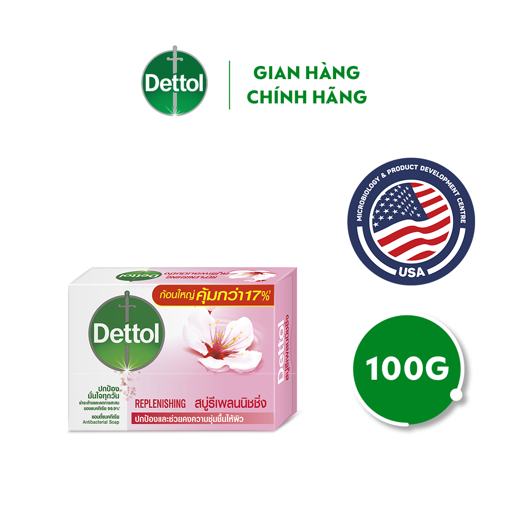 XÀ PHÒNG DETTOL KHÁNG KHUẨN CHĂM SÓC DA 100G