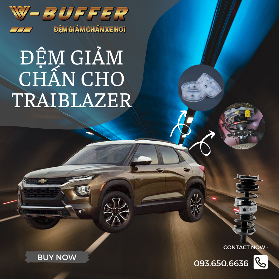 [Chevrolet Trailblazer] Đệm cao su giảm chấn cho ô tô- Bộ 4 chiếc
