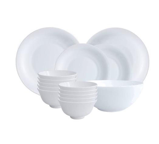 (ảnh thật) Bộ bát đĩa thủy tinh Larah Borosil 15 chi tiết BRS15T(Trắng)