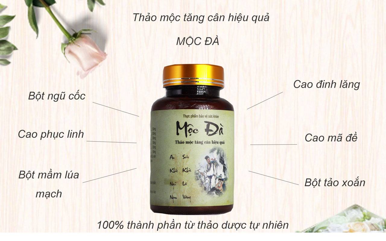 [Chính Hãng] Thảo mộc Tăng Cân Mộc Đà (Chính Hãng Độc Quyền 100%)( Hộp 60v)- Minh Khang Pharma 1