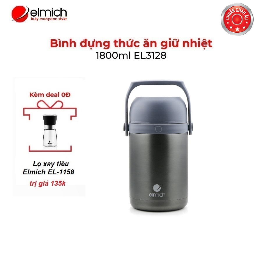 Bình đựng thức ăn giữ nhiệt Elmich EL-3128 1800ml