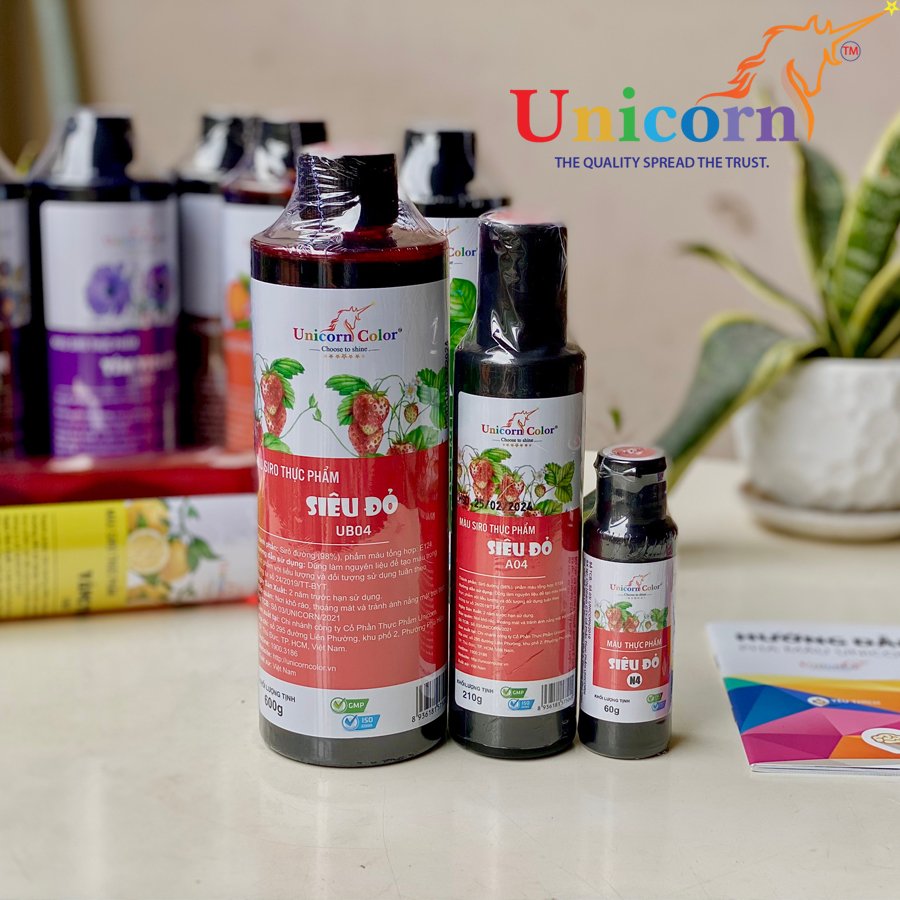 Combo Bộ 24 Màu Thực Phẩm Unicorn Không Đắng