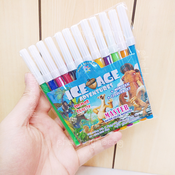 Set 12 Cây Bút Lông Màu Giá Rẻ Cho Bé Bút Dạ Nét Cho Bé Cực