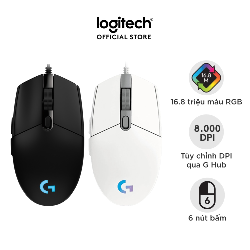 Chuột Logitech G102 Đen G304 Lightsync RGB