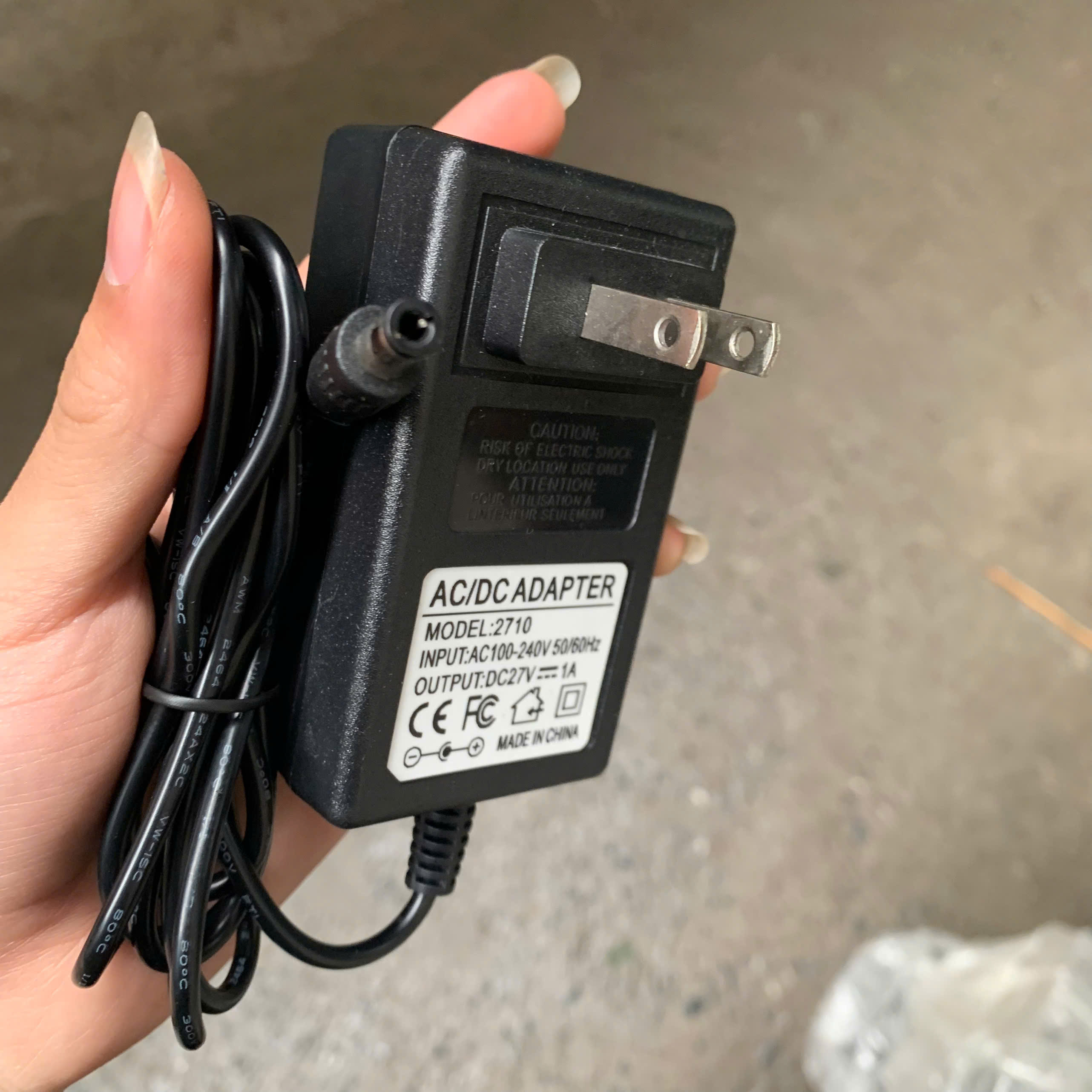 Adapter nguồn 27V-1000mA (27V-1A) bảo hành 12 tháng
