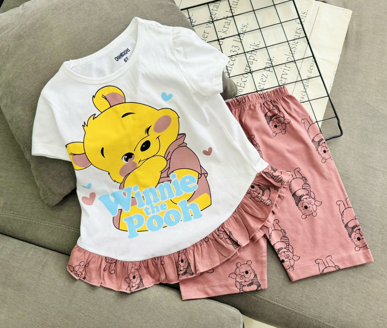 Đồ bộ bé gái, bộ cộc tay mùa hè cho bé gái size 8-25kg chất cotton mềm mịn mát