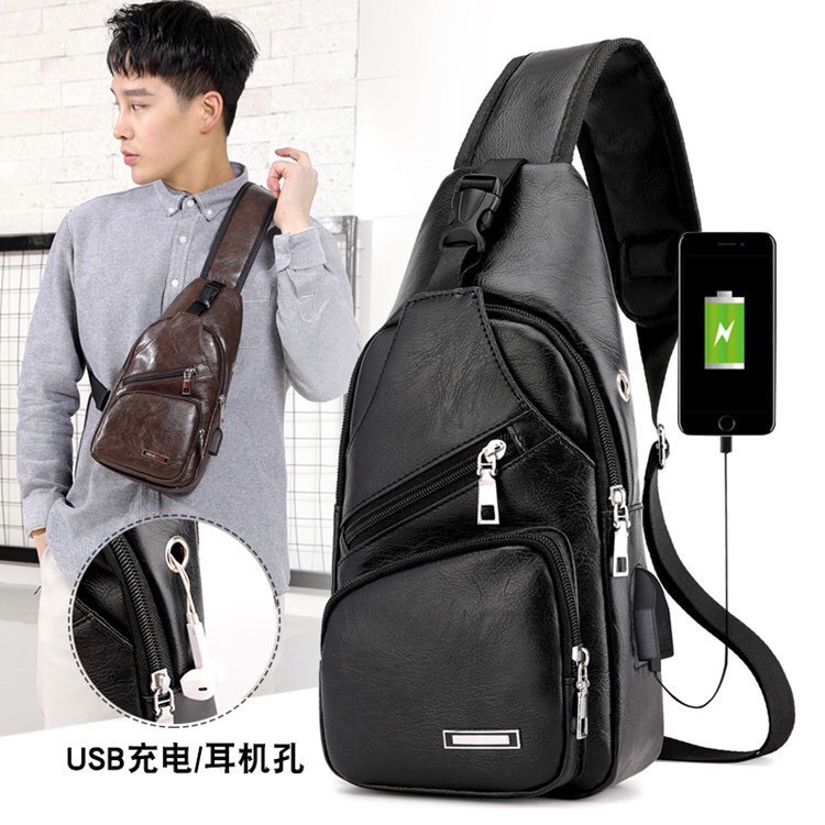 [Da đẹp] TÚI DA ĐEO CHÉO NAM CAO CẤP THỜI TRANG