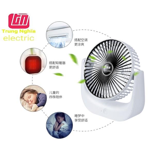 QUẠT SẠC USB CAO CẤP KY-903 CAO 22CM