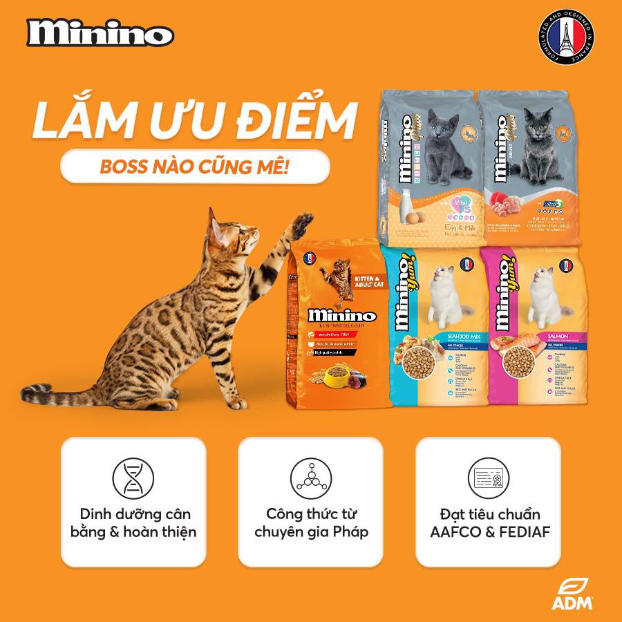Hạt Cho Mèo Mọi Lứa Tuổi Minino Plus