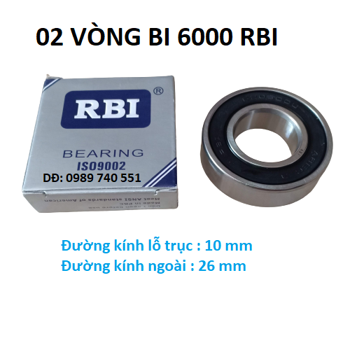 02 Vòng bi 6000 RBI -chất lượng cao