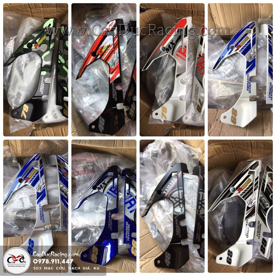 Mỏ cày ex150 - mẫu mới 2017 - sơn Aribust - full pass chống cháy mỏ cày