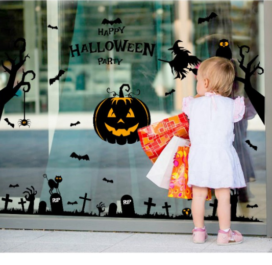 Decal dán tường Halloween - Mẫu 60x90cm Khách ib chọn mẫu