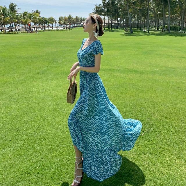 Maxi Đi Biển Hở Lưng ( Ảnh Thật Cuối Trang )