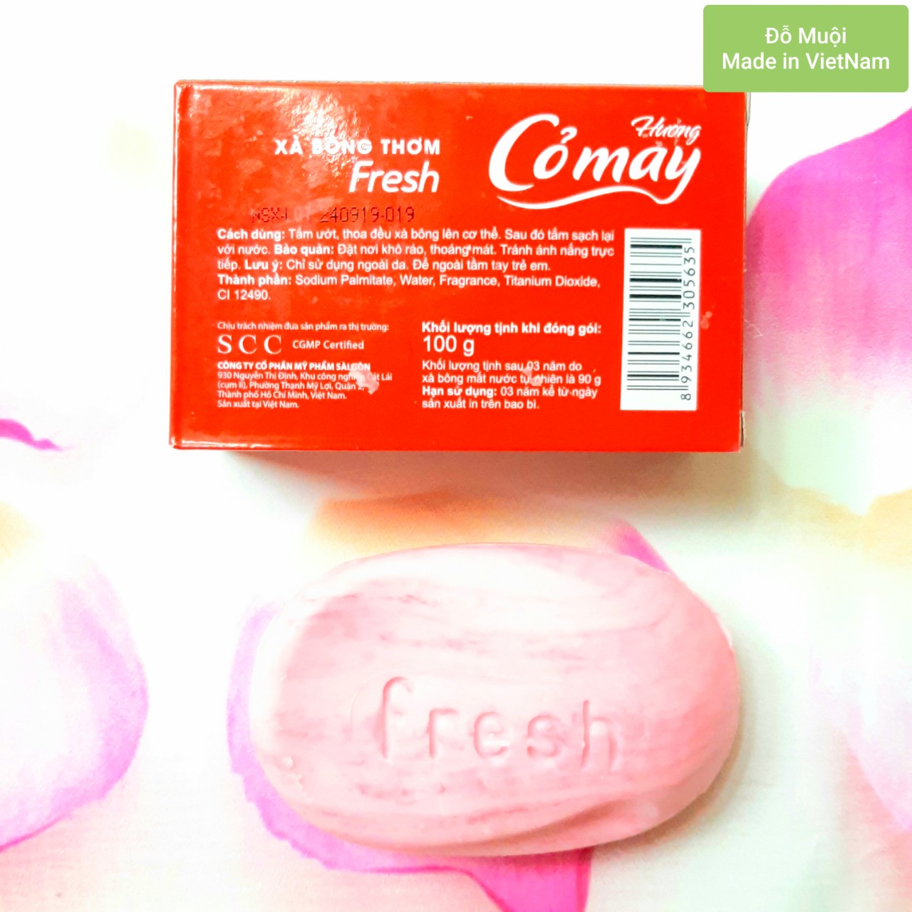 [HCM]Xà bông tắm hương cỏ may Fresh 90g