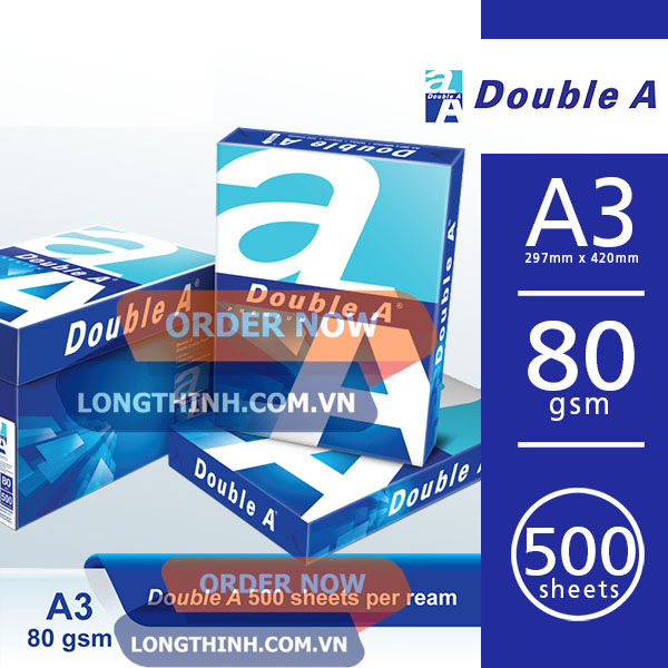 [HCM]Giấy A3 Double A 80gsm