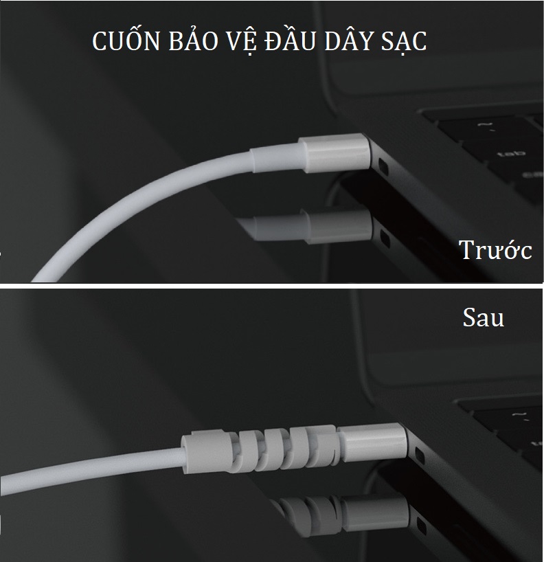 Ốp bọc bảo vệ sạc Macbook đa năng 3 trong 1