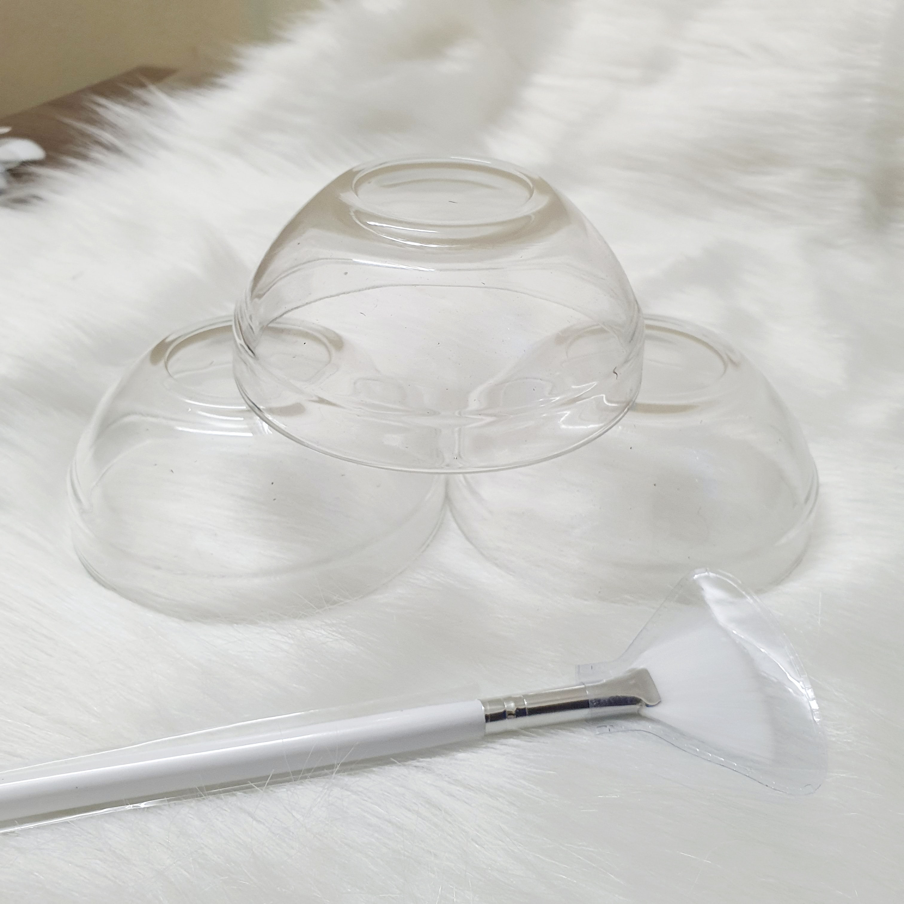 Bát thủy tinh trộn mặt nạ, bát peel, chổi peel