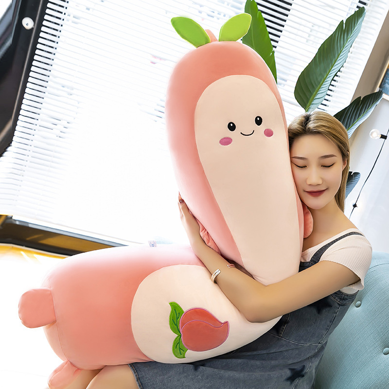 Tặng gấu bông cà rốt gấu bông trái đào vải miniso gối ôm quả đào peach cho bé gối ôm giá sỉ