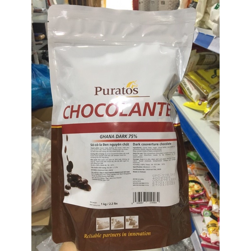 [Mã 11FMCGSALE giảm 8% đơn 500K] Socola nút Grand Place 75% 100g