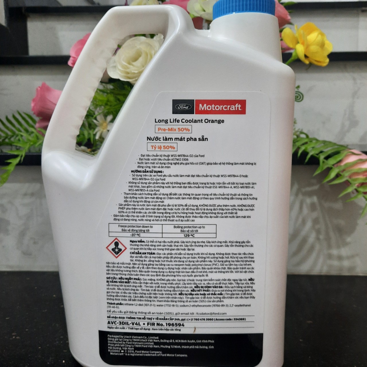 [NƯỚC LÀM MÁT CHÍNH HÃNG PHA SẴN] FORD Motorcraft Long Life Coolant Orange 4 LÍT